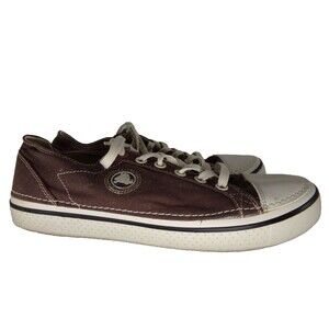 Crocs Mens Hover Lace Up Canvas Athletic Sneaker Shoes Brown Size 12M